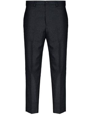 AUTORE Grey Wool Dress Trousers - Black