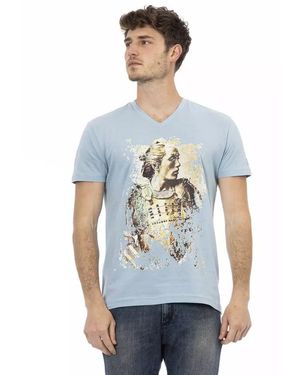 TRUSSARDI ACTION Light Blue Cotton Men T