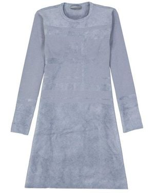 Alberta Ferretti Virgin Wool Dress - Blue