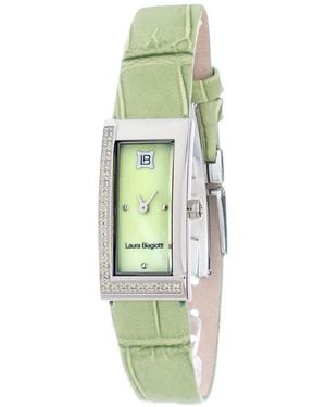 Laura Biagiotti Green Leather Dress Watch