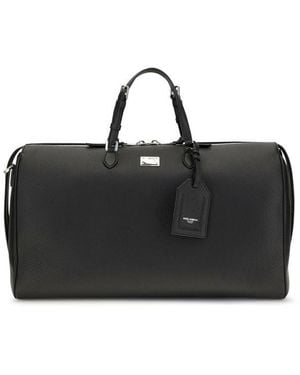 Dolce & Gabbana Black Calf Leather Bos Taurus Luggage And Travel