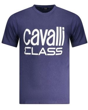 Roberto Cavalli Logo Tee - Blue
