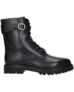 Celine Black Leather Ankle Boots