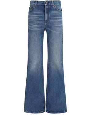 Chloé Blue Cotton Flared Jeans