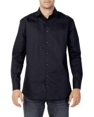 SELECTED Black Cotton Shirt - Blue