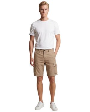 Lyle & Scott Beige Cotton Bermuda Shorts - Multicolour