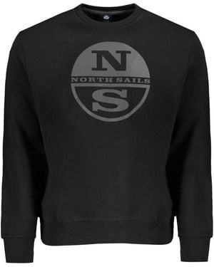 North Sails Black Cotton Men's Sweatshirt