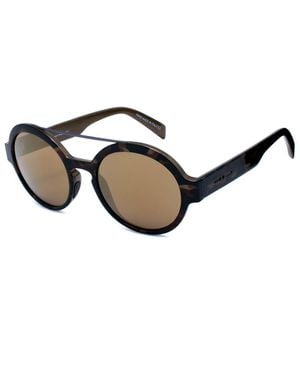Italia Independent Brown Acetate Sunglasses - Black