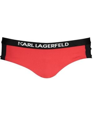 KARL LAGERFELD Rosso Poliammide Swim Brief - Red