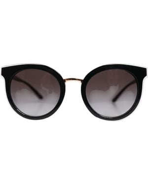 Dolce & Gabbana Transparent Trim Round Dg4371-F Eyewear Sunglasses - Black