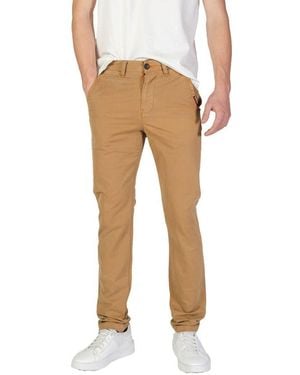 Superdry Beige Cotton Jeans & Pant - Natural