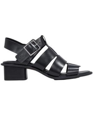 Calvin Klein Black Polyester Flat Sandals