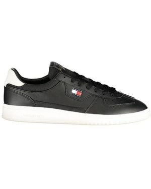 Tommy Hilfiger Black Polyurethane Men's Trainer