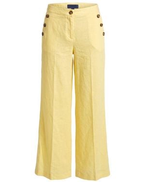 Trussardi Yellow Flax Trousers