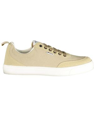 Gas Beige Polyurethane Men Trainer - Metallic