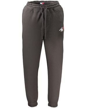 Tommy Hilfiger Black Cotton Mens Trousers - Grey