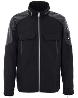 Moose Knuckles Nylon Biker Jacket - Blue