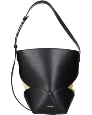 Jil Sander Black Leather Crossbody Bag