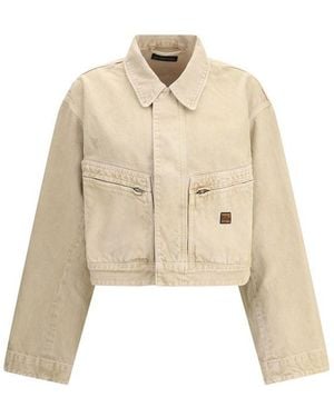 Balenciaga Workwear Crop Jacket - Natural