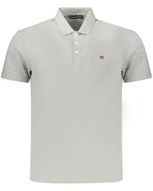 Napapijri Grey Cotton Men's Polo Shirt