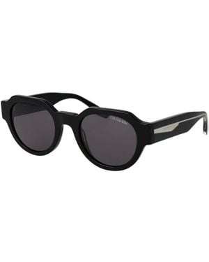 Trussardi Black Acetate Sunglasses