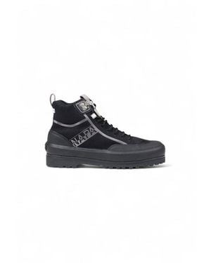 Superga Black Fabric Athletic Trainers - Blue