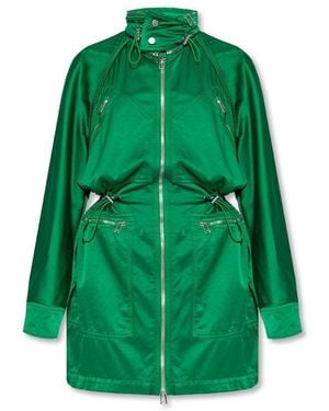 Bottega Veneta Satin Parka - Green