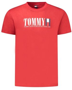 Tommy Hilfiger Red Cotton Men T