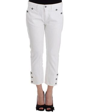 Ermanno Scervino Chic Cropped Jeans For Sophisticated Style - White