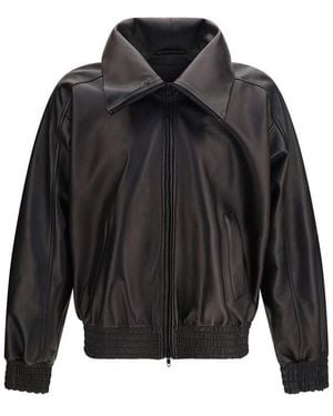 Balenciaga Black Lamb Ovis Aries Leather Jacket