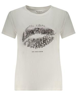 Pepe Jeans Bianco Cotton T - White