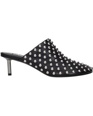 Jil Sander Leather Mules - Black