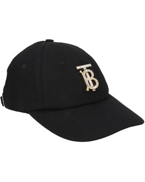 Burberry Black Cotton Cap (baseball Hat)