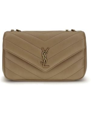 Saint Laurent Loulou Shoulder Bag - Grey