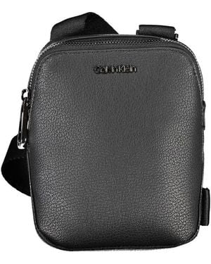 Calvin Klein Sleek Shoulder Bag With Logo Detail - Black