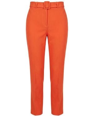 Trussardi Orange Viscose Pants - Red