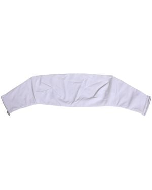 Dolce & Gabbana White Nylon Strapless Corset Top Underwear - Purple