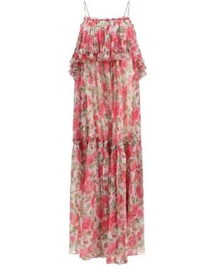 Chloé Multicolour Silk Casual Dress - Red