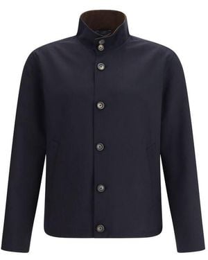 Herno Blue Elastane Coat
