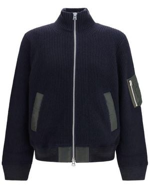 Sacai Blue Wool Oves Aries Sweatshirt