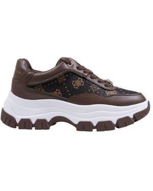 Guess Brown Polyethylene Chunky Trainers - Multicolour