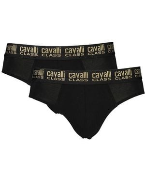 Roberto Cavalli Black Cotton Men Underwear