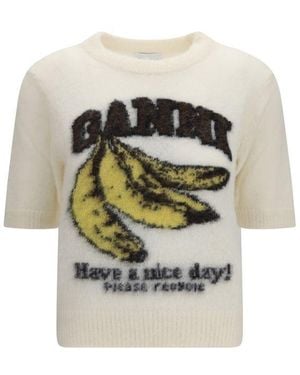 Ganni Alpaca Vicugna Pacos T-Shirt - Natural