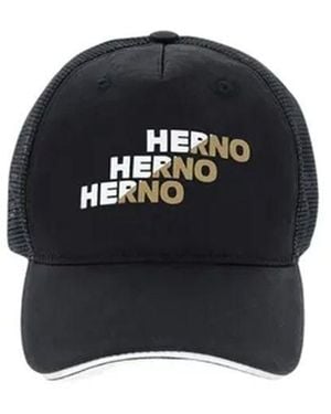 Herno Logo Baseball Mesh Cap - Black