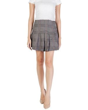 ONLY Brown Polyester Mini Skirt - Grey
