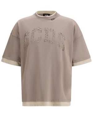 Gcds Brown Cotton T - Grey
