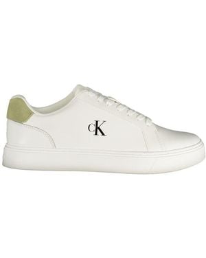 Calvin Klein Bianco Polyurethane Men Trainer - White