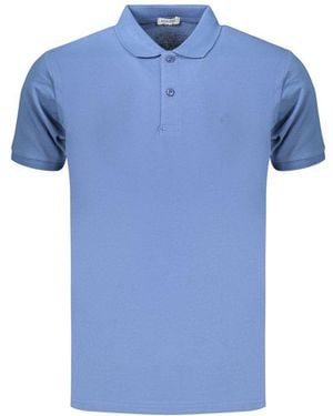 COVERI MOVING Blue Cotton Men's Polo Shirt