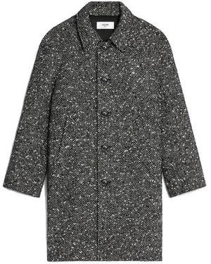 Celine Céline Camden Wool Tweed Coat - Gray