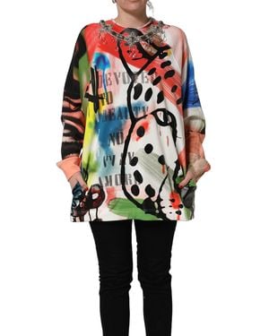Dolce & Gabbana Multicolour Embellished Graffiti Sweatshirt